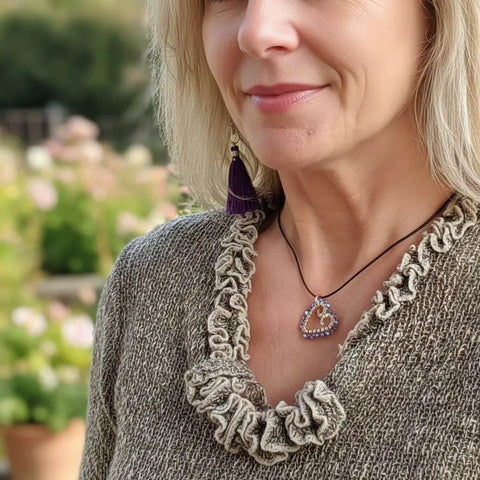 Handcrafted Wire Wrapped Crystal Heart Necklace – Montana Artisan Jewelry | Made in USA Alexa Martha Designs  Necklace