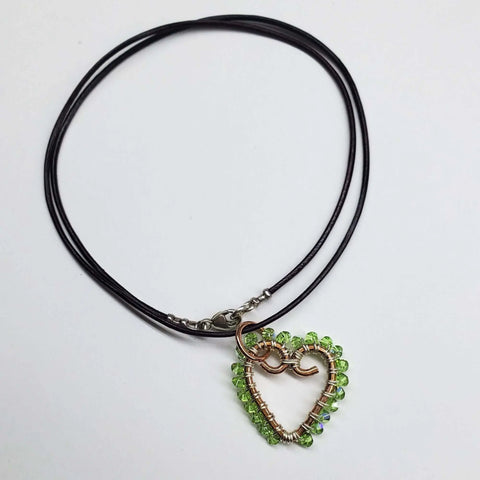 Handcrafted Wire Wrapped Crystal Heart Necklace – Montana Artisan Jewelry | Made in USA Alexa Martha Designs  Necklace