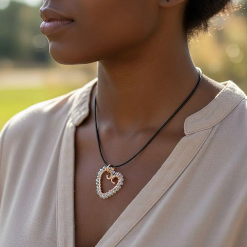 Handcrafted Wire Wrapped Crystal Heart Necklace – Montana Artisan Jewelry | Made in USA Alexa Martha Designs  Necklace