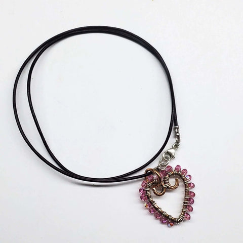 Handcrafted Wire Wrapped Crystal Heart Necklace – Montana Artisan Jewelry | Made in USA Alexa Martha Designs  Necklace
