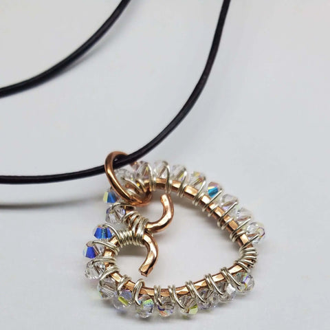 Handcrafted Wire Wrapped Crystal Heart Necklace – Montana Artisan Jewelry | Made in USA Alexa Martha Designs  Necklace