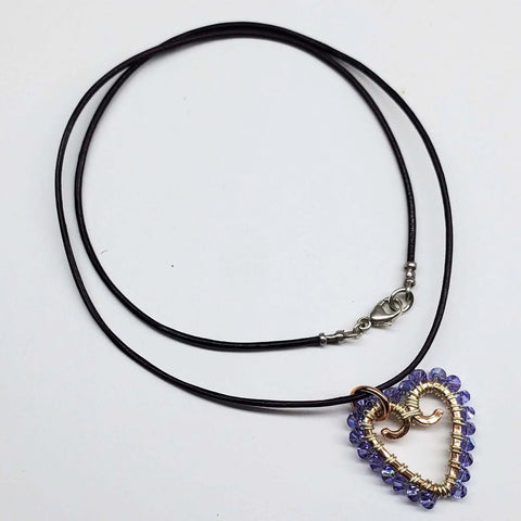 Handcrafted Wire Wrapped Crystal Heart Necklace – Montana Artisan Jewelry | Made in USA Alexa Martha Designs  Necklace