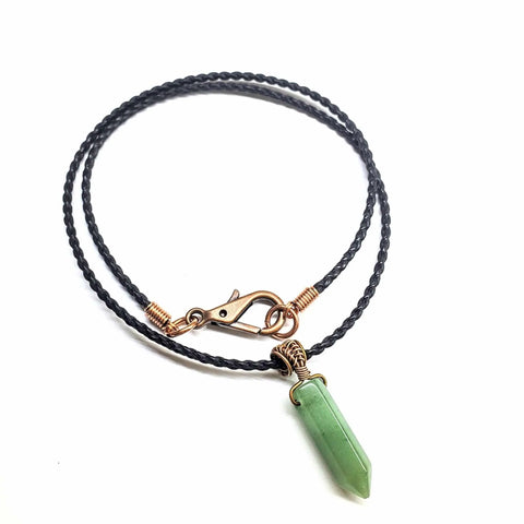 Handcrafted Wire Wrapped Pointed Crystal Necklace – Vegan Friendly | Made in Montana USA Alexa Martha Designs  Pendant