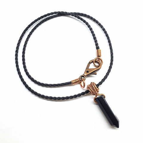 Handcrafted Wire Wrapped Pointed Crystal Necklace – Vegan Friendly | Made in Montana USA Alexa Martha Designs  Pendant