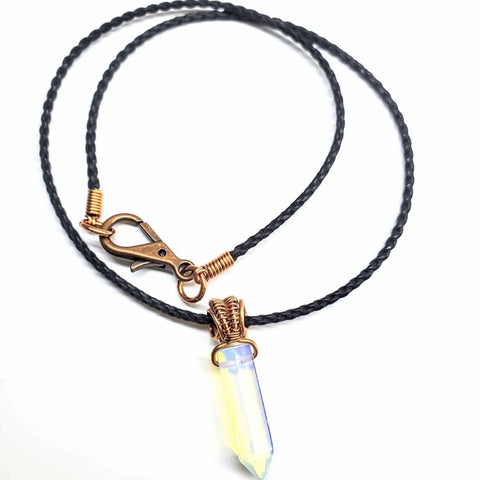 Handcrafted Wire Wrapped Pointed Crystal Necklace – Vegan Friendly | Made in Montana USA Alexa Martha Designs  Pendant