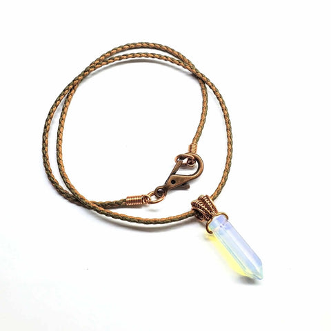 Handcrafted Wire Wrapped Pointed Crystal Necklace – Vegan Friendly | Made in Montana USA Alexa Martha Designs  Pendant