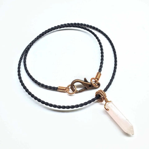 Handcrafted Wire Wrapped Pointed Crystal Necklace – Vegan Friendly | Made in Montana USA Alexa Martha Designs  Pendant