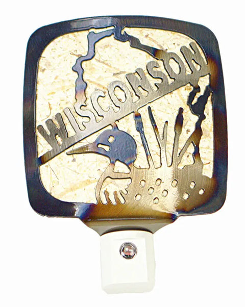 Handcrafted Wisconsin Loon Night Light – Custom Rustic Home Accent | Made in USA Knights Home Decor  item