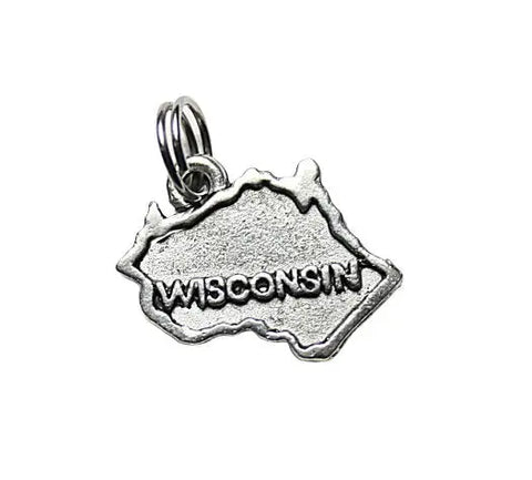 Handcrafted Wisconsin Pewter State Charm 1.75 Inch – Durable Travel Jewelry Accessory | Made in USA Michelle Marie Boutique  Charms and Pendants