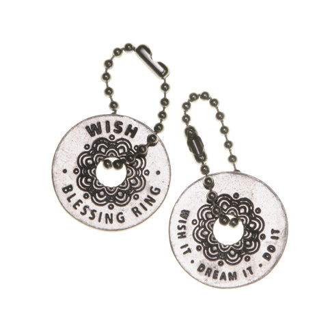 Handcrafted Wish Blessing Ring Charm – Recycled Pewter Inspirational Jewelry | Made in USA Sustainable Gift Whitney Howard Designs  Blessing Ring