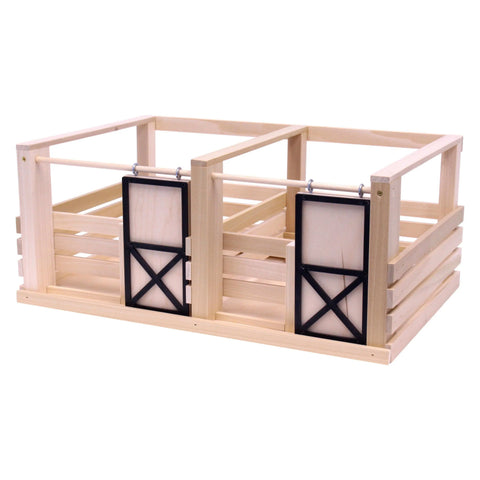 Handcrafted Wooden 2-Stall Horse Stable Toy – Rustic Kids Playset | Made in USA by Amish Toy Box Amish Toy Box  Wooden Toys,Everything Farming