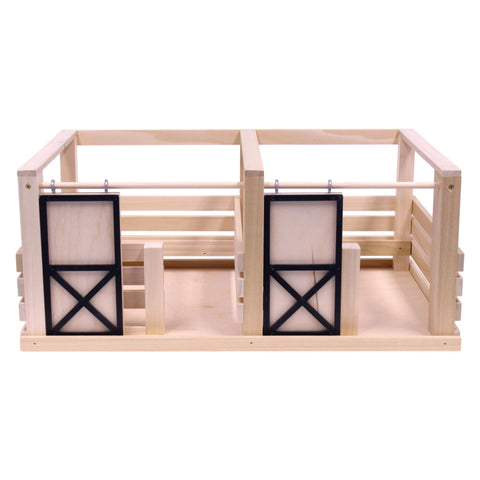 Handcrafted Wooden 2-Stall Horse Stable Toy – Rustic Kids Playset | Made in USA by Amish Toy Box Amish Toy Box  Wooden Toys,Everything Farming