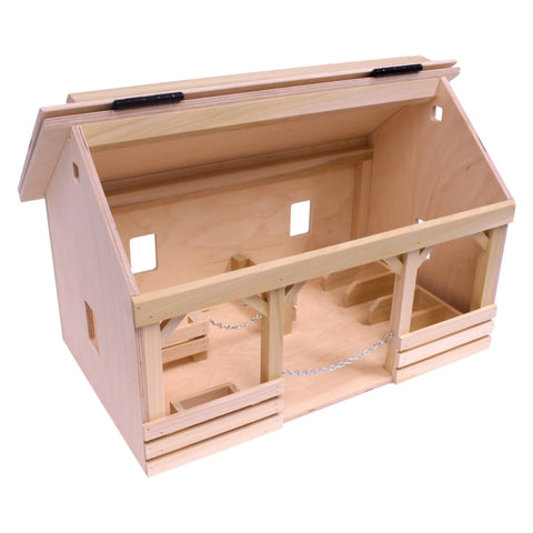 Handcrafted Wooden A-Frame Barn Toy 20 Inch With Hay Loft – Amish Made Farm Playset | Made in USA Amish Toy Box  Wooden Toys,Everything Farming