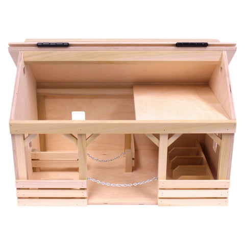Handcrafted Wooden A-Frame Barn Toy 20 Inch With Hay Loft – Amish Made Farm Playset | Made in USA Amish Toy Box  Wooden Toys,Everything Farming