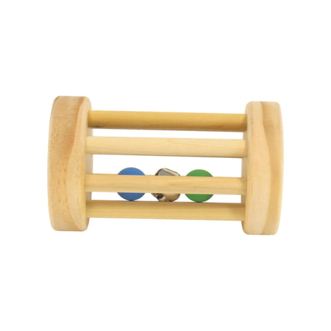 Handcrafted Wooden Baby Rattle Roller Toy – Pine Cylinder Design | Safe Montessori Toy Made in USA Amish Toy Box  Toy