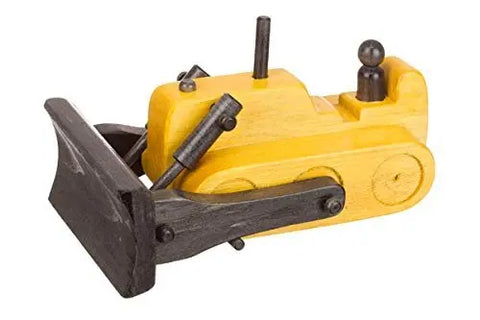 Handcrafted Wooden Bulldozer Toy 8 Inch – Sustainable Kids Construction Play | Made in USA Amish Toy Box  Wooden Toys