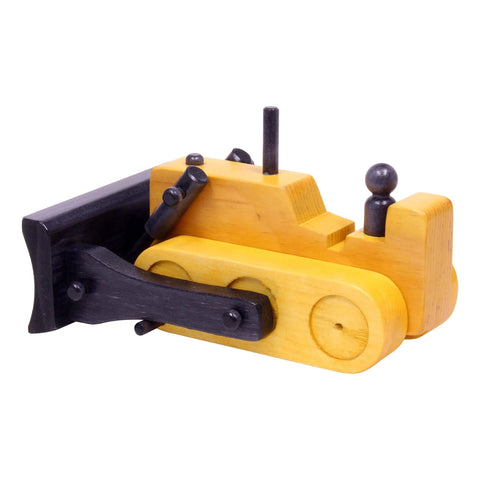 Handcrafted Wooden Bulldozer Toy 8 Inch – Sustainable Kids Construction Play | Made in USA Amish Toy Box  Wooden Toys