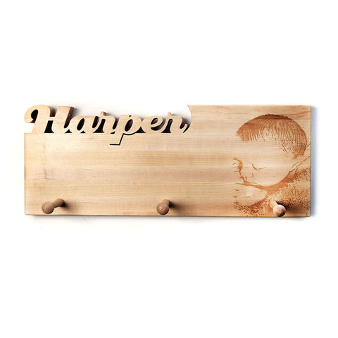 Handcrafted Wooden Coat Rack Made in the USA by Words with Boards Words with Boards 