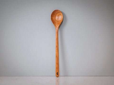 Handcrafted Wooden Cooking Spoon 12.5 Inch – Premium Cherry Hickory Walnut Utensil | Made in USA Blanc Creatives  Wood