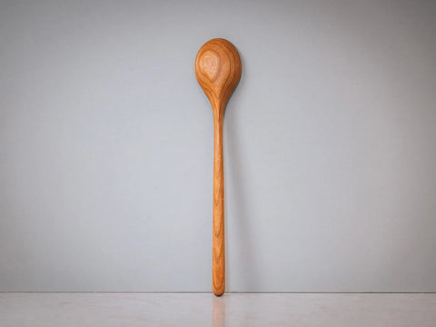 Handcrafted Wooden Cooking Spoon 12.5 Inch – Premium Cherry Hickory Walnut Utensil | Made in USA Blanc Creatives  Wood