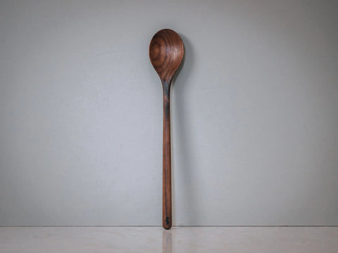 Handcrafted Wooden Cooking Spoon 12.5 Inch – Premium Cherry Hickory Walnut Utensil | Made in USA Blanc Creatives  Wood