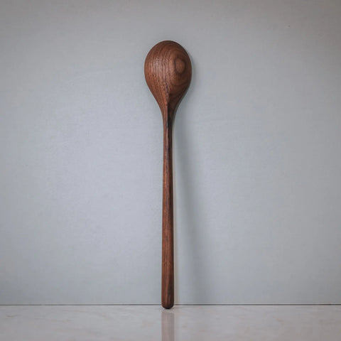 Handcrafted Wooden Cooking Spoon 12.5 Inch – Premium Cherry Hickory Walnut Utensil | Made in USA Blanc Creatives  Wood
