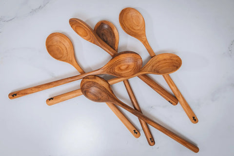 Handcrafted Wooden Cooking Spoon 12.5 Inch – Premium Cherry Hickory Walnut Utensil | Made in USA Blanc Creatives  Wood