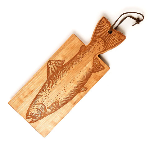 Handcrafted Wooden Fish Shaped Cutting Board | Made in USA by Words with Boards Words with Boards 