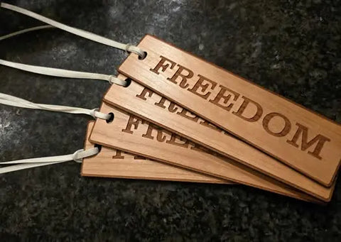 Handcrafted Wooden Freedom Bookmark – Durable Book Accessory with American Craftsmanship | Made in USA American Grains LLC 