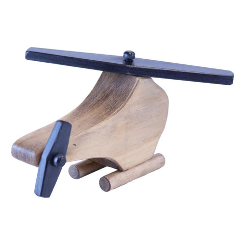 Handcrafted Wooden Helicopter Toy – Spinning Rotors | Child-Safe Finish | Made in USA Amish Toy Box  Toy