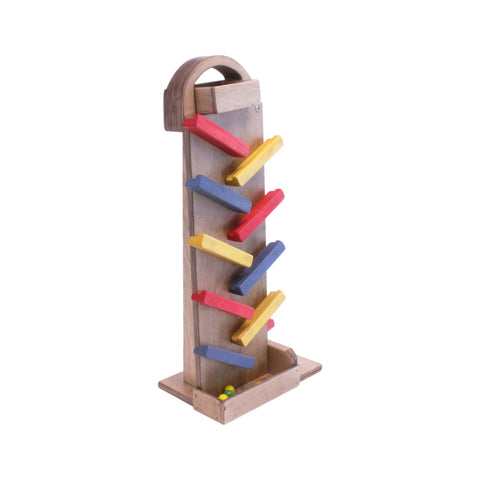 Handcrafted Wooden Marble Launcher Toy 20 Inch – Child Safe Classic Game | Amish Made USA Amish Toy Box  Toy