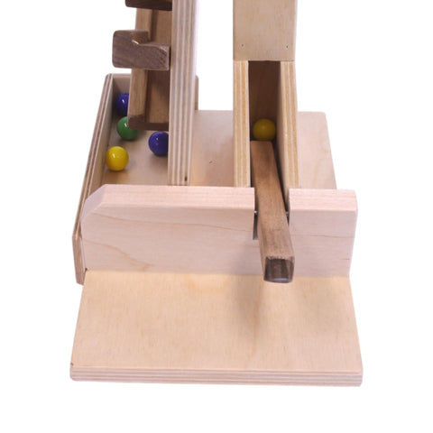 Handcrafted Wooden Marble Launcher Toy 20 Inch – Child Safe Classic Game | Amish Made USA Amish Toy Box  Toy