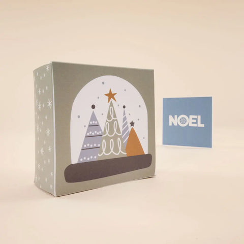 Handcrafted Wooden Noel Blocks with Snowglobe Scene – 1.75 Inch Cubes – Uncle Goose | Made in USA Uncle Goose  Decor