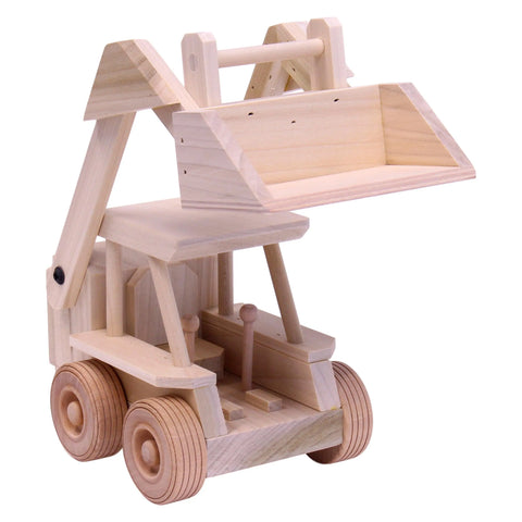 Handcrafted Wooden Skid Steer Toy – Movable Loader Bucket for Kids | Made in USA Amish Craftsmanship Amish Toy Box  Wooden Toys