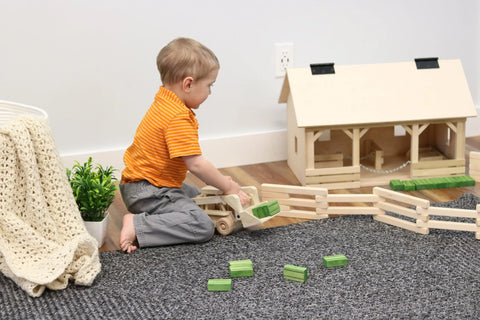 Handcrafted Wooden Skid Steer Toy – Movable Loader Bucket for Kids | Made in USA Amish Craftsmanship Amish Toy Box  Wooden Toys