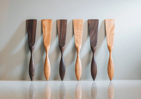 Handcrafted Wooden Spatula 11 Inch – Modern Kitchen Utensil with Ergonomic Design | Made in USA Blanc Creatives  Wood