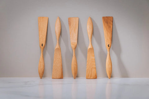 Handcrafted Wooden Spatula 11 Inch – Modern Kitchen Utensil with Ergonomic Design | Made in USA Blanc Creatives  Wood