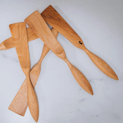 Handcrafted Wooden Spatula 11 Inch – Modern Kitchen Utensil with Ergonomic Design | Made in USA Blanc Creatives  Wood