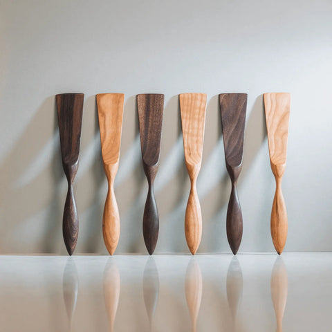Handcrafted Wooden Spatula 11 Inch – Modern Kitchen Utensil with Ergonomic Design | Made in USA Blanc Creatives  Wood