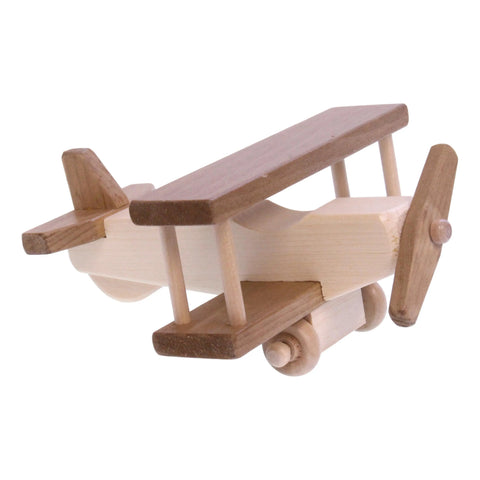 Handcrafted Wooden Toy Airplane With Spinning Propeller | Kid-Safe Finish – Made in USA Amish Toy Box  Toy