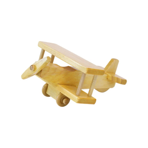 Handcrafted Wooden Toy Airplane With Spinning Propeller | Kid-Safe Finish – Made in USA Amish Toy Box  Toy