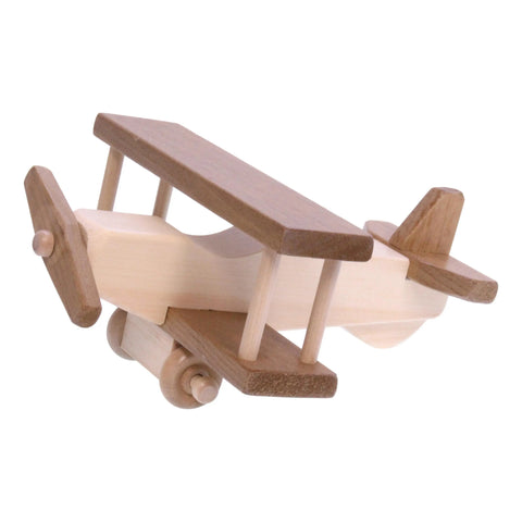 Handcrafted Wooden Toy Airplane With Spinning Propeller | Kid-Safe Finish – Made in USA Amish Toy Box  Toy