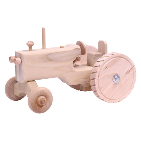 Handcrafted Wooden Toy Tractor 10 Inch – Unfinished Solid Poplar – Amish Made in Indiana Amish Toy Box  Everything Farming