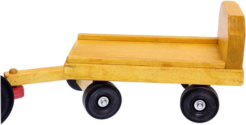 Handcrafted Wooden Toy Tractor and Detachable Wagon Set with 15 Hay Bales – Amish Crafted | Made in USA Amish Toy Box  Tractor and Wagon With Hay Bales