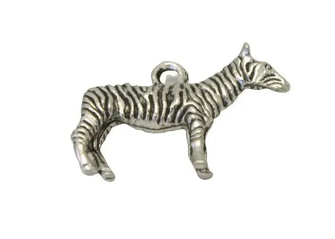 Handcrafted Zebra Pewter Jewelry Charm 1.25 Inch – Unique Animal Pendant | Made in USA Michelle Marie Boutique  Charms and Pendants