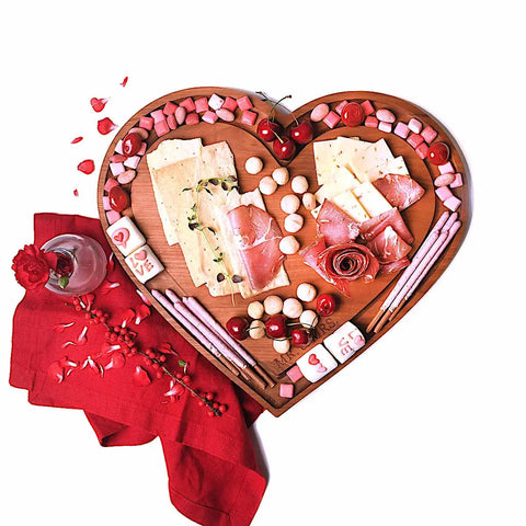 Handcrafted & Heart Shaped Wooden Cheese Board | Charcuterie Board | Made in USA by Words with Boards Words with Boards 
