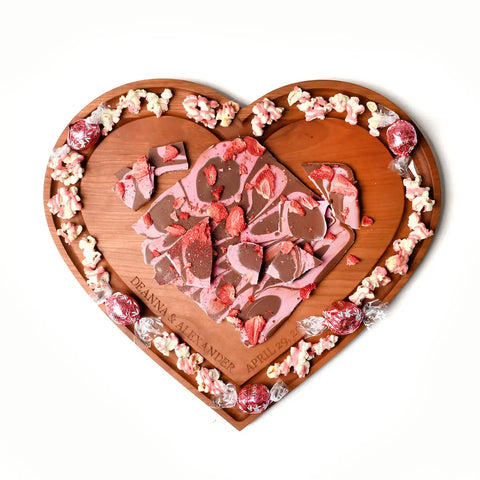 Handcrafted & Heart Shaped Wooden Cheese Board | Charcuterie Board | Made in USA by Words with Boards Words with Boards 