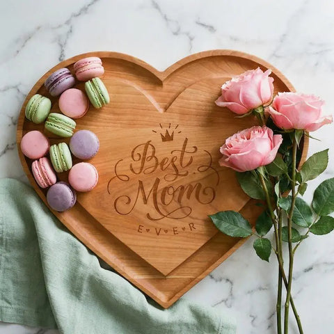 Handcrafted & Heart Shaped Wooden Cheese Board | Charcuterie Board | Made in USA by Words with Boards Words with Boards 