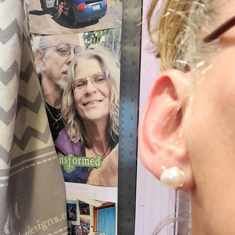 Handmade 10mm Freshwater Baroque Pearl Sterling Silver Spiral Ear Studs- Limited Edition Alexa Martha Designs  Earrings