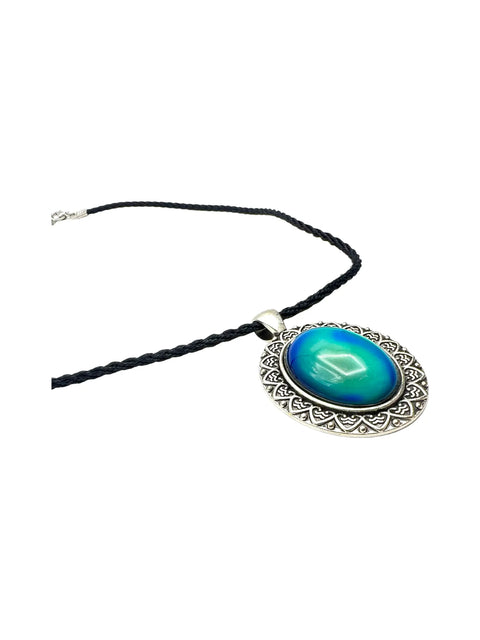 Handmade 20mm Color Changing Mood Bead Necklace – Retro Boho Jewelry Gift | Made in USA Michelle Marie Boutique  Necklace